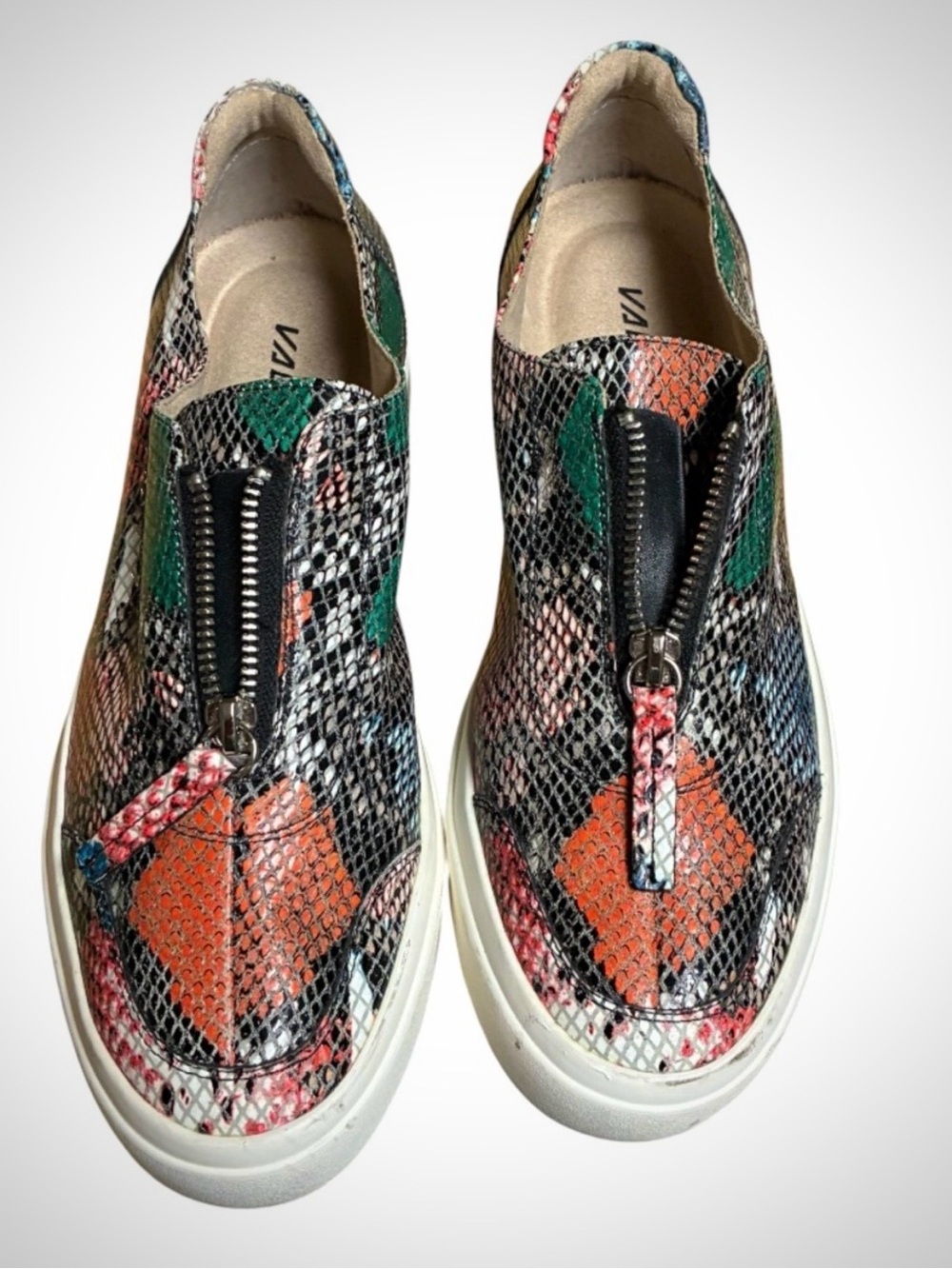 Vaneli Sport Multicolor Snakeskin Print Slip-On Sneakers